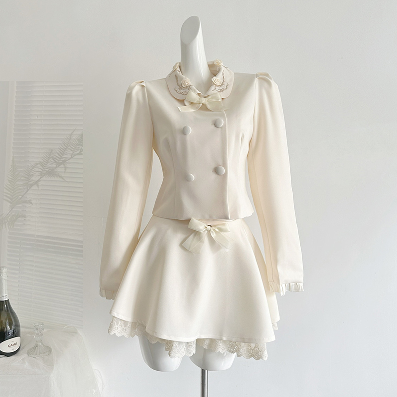 Embroidery In The Piece - 2 Piece Sets Women Handmade Flower