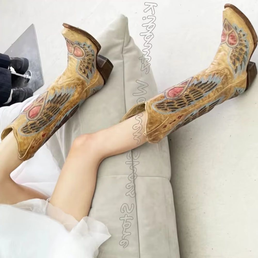 Embroidered Cowboy Western Boo - Embroidery On Leather recension och pris