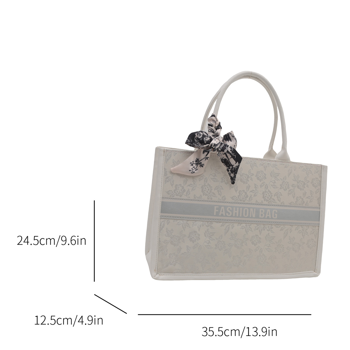 Luxury Elegant Women Tote Bag  - Embroidery On Leather recension och pris