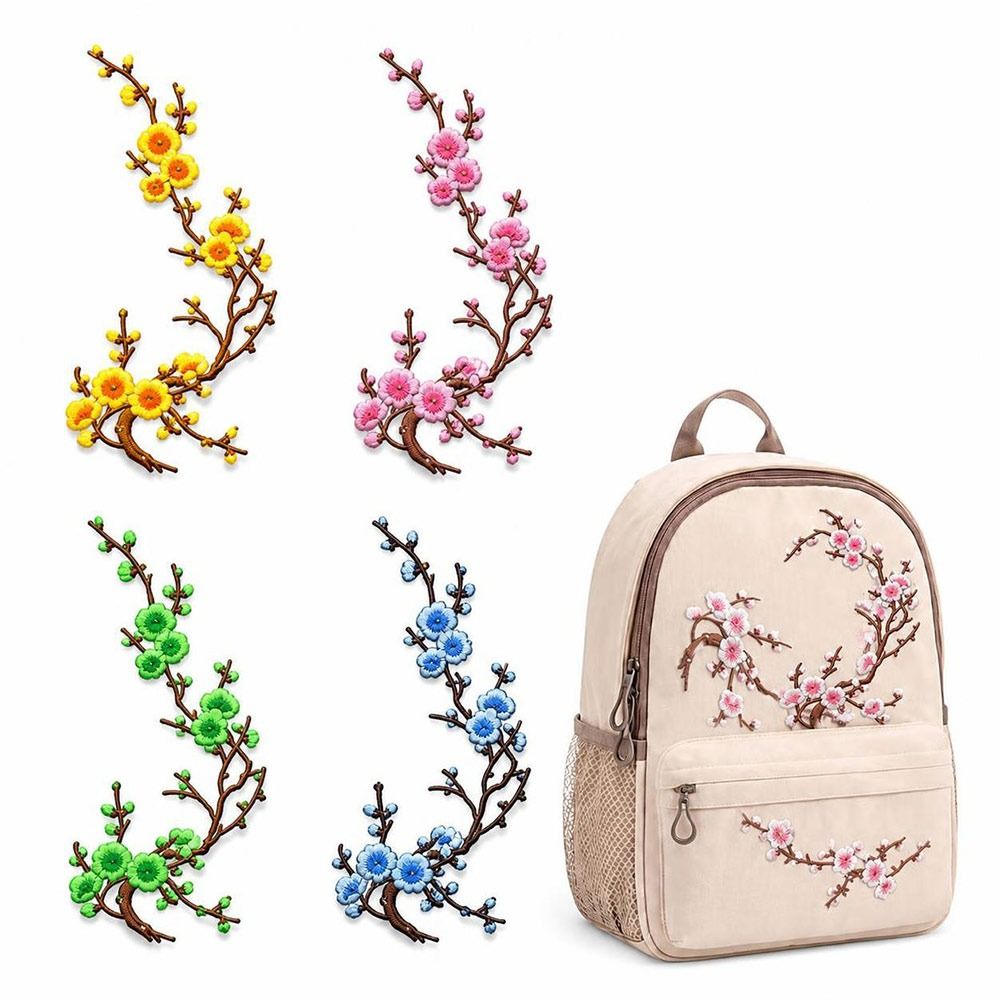 DIY Cherry Blossom Iron On Pat - Embroidery Patch recension och pris