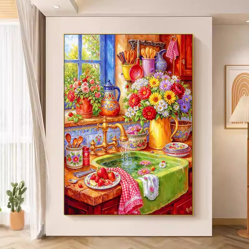 9ct 75x90cm Flower Kitchen Emb - Embroidery Kitchen recension och pris