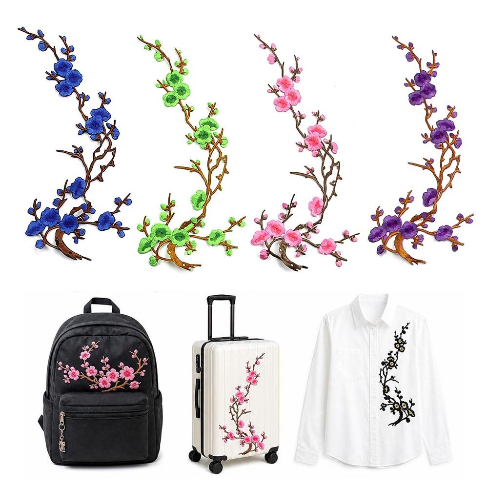 DIY Cherry Blossom Iron On Pat - Embroidery Patch recension och pris