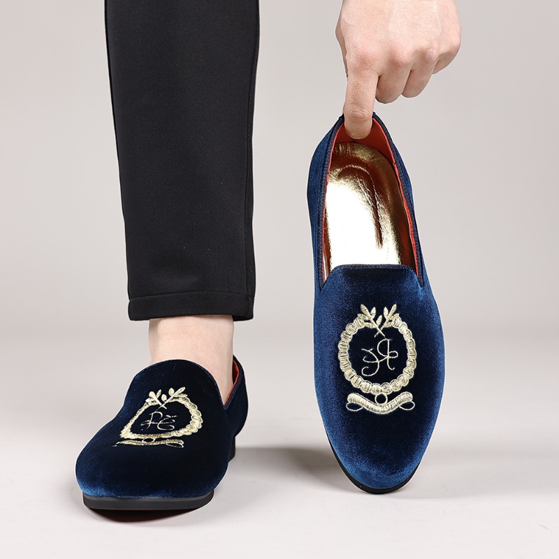 Luxury Designer Loafers Suede  - Embroidery On Leather recension och pris
