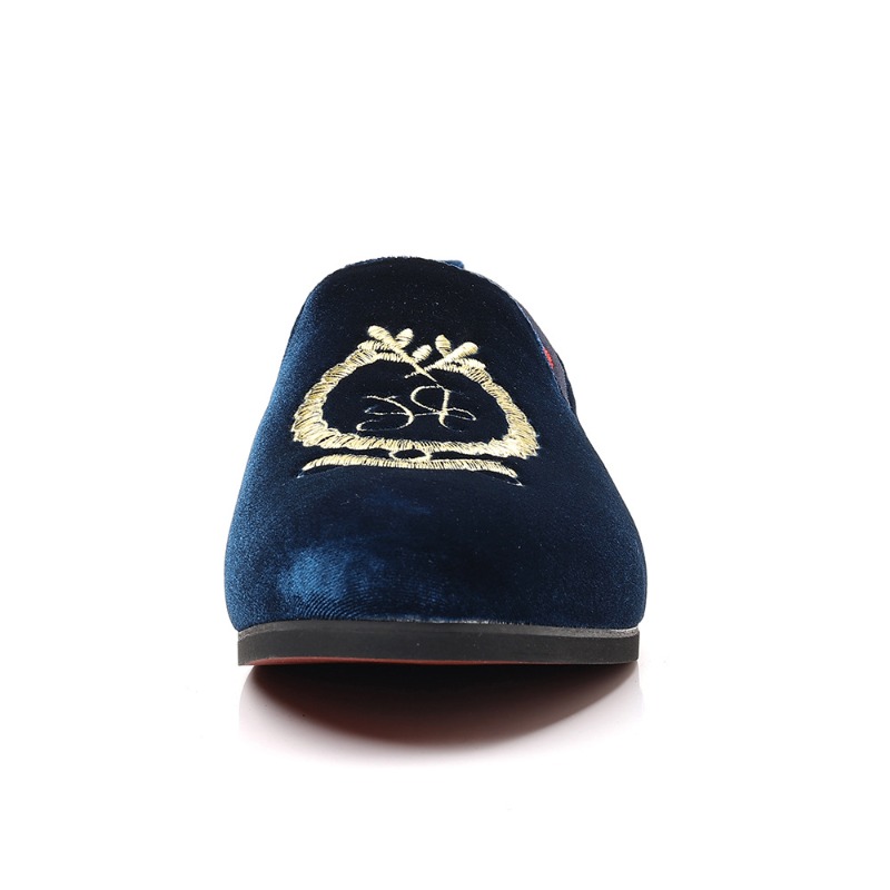 Luxury Designer Loafers Suede  - Embroidery On Leather recension och pris