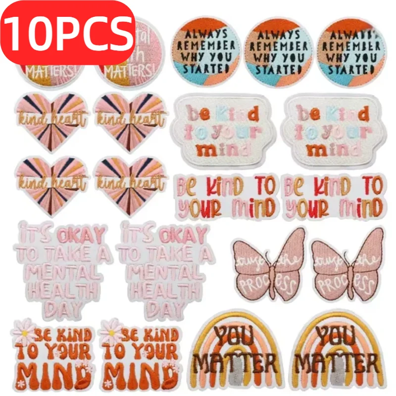 English Patch Stickers 10PCS B - Embroidery Quote recension och pris