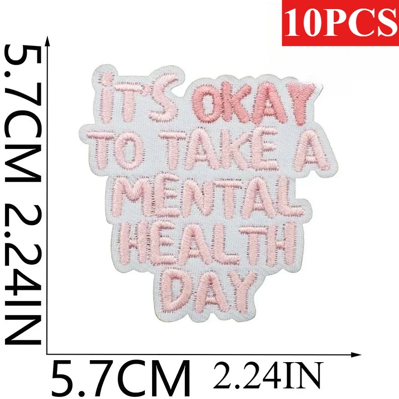 English Patch Stickers 10PCS B - Embroidery Quote recension och pris