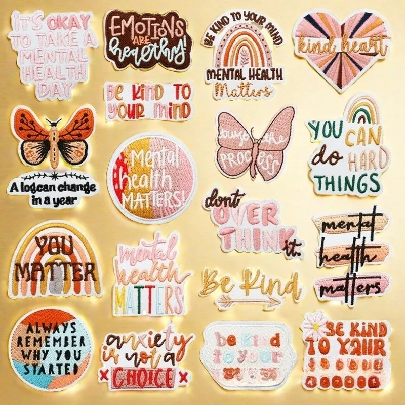 English Patch Stickers 10PCS B - Embroidery Quote recension och pris
