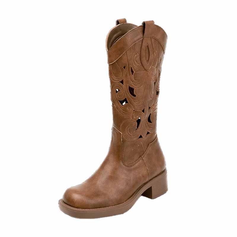 Fashion Retro Elegant Brown Co - Embroidery On Leather recension och pris