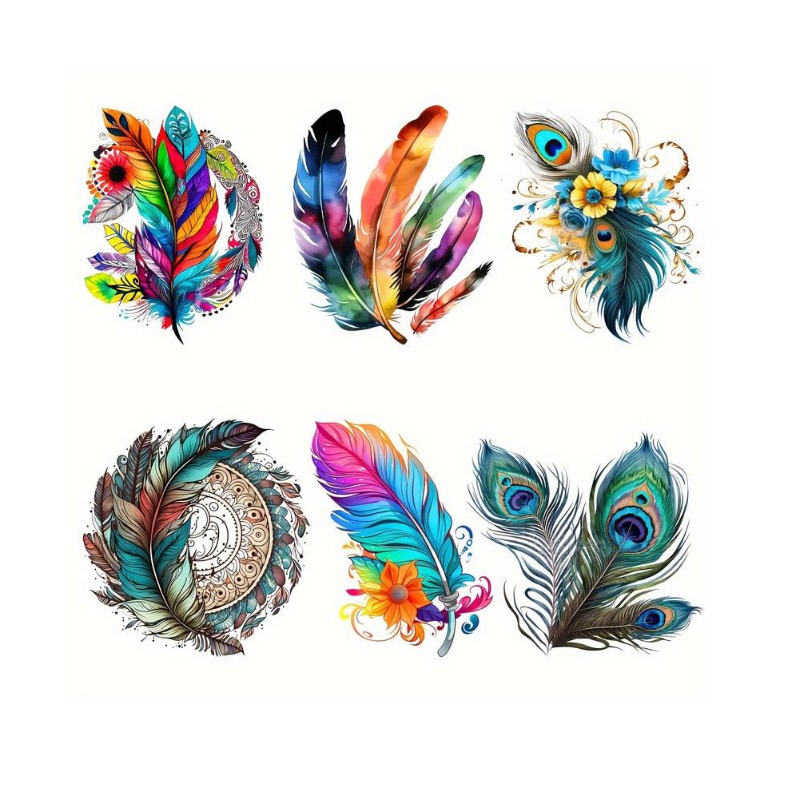 Colorful Feather Bohemian Iron - Embroidery Patch recension och pris