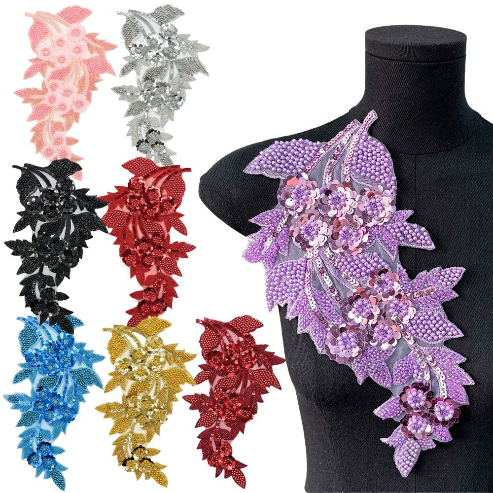 Fashion 3D Sequin Flower Patch - Embroidery Patch recension och pris