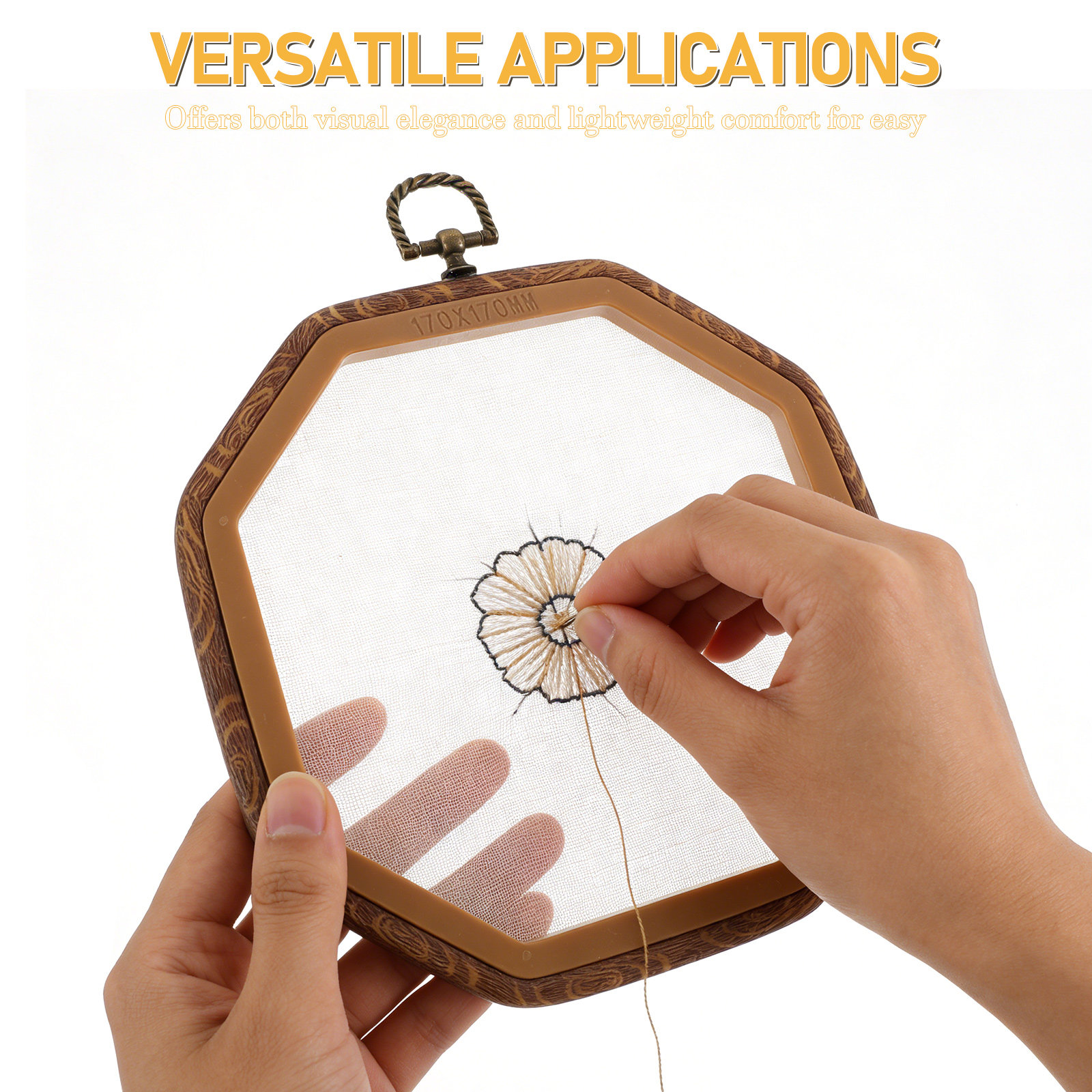 6Pcs Octagonal Embroidery Hoop - Embroidery Ring Sizes recension och pris