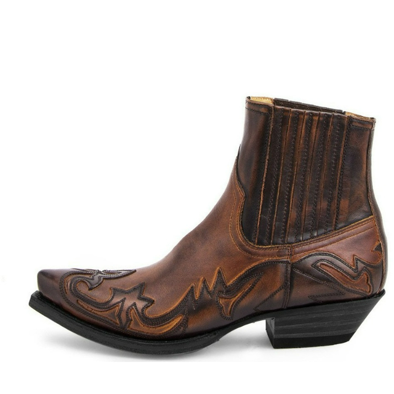 Mens Western Cowboy Boots Hand - Embroidery On Leather recension och pris