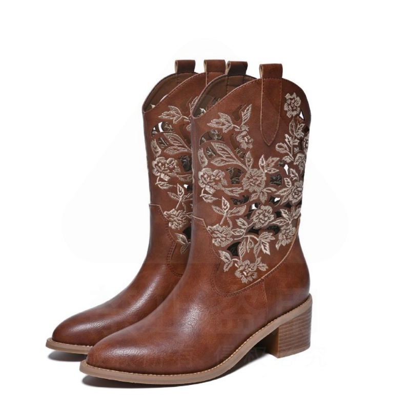 Retro Women Shoes Exquisite Ge - Embroidery On Leather recension och pris
