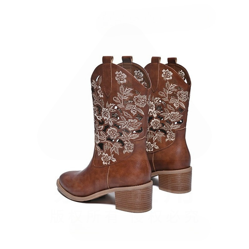 Retro Women Shoes Exquisite Ge - Embroidery On Leather recension och pris
