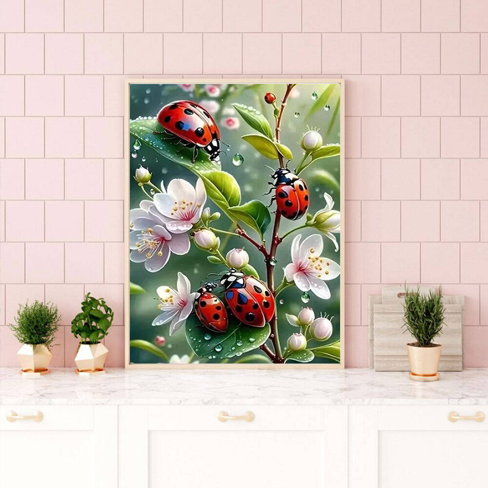 HUACAN 5d Diamond Painting Lad - Embroidery Lady Bug recension och pris