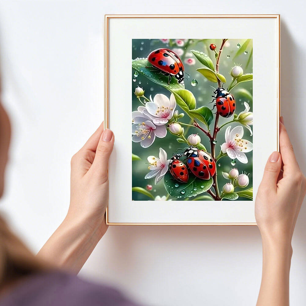 HUACAN 5d Diamond Painting Lad - Embroidery Lady Bug recension och pris