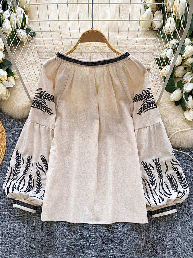 Women Bohemian-style Blouse Em - Embroidery Blouse recension och pris