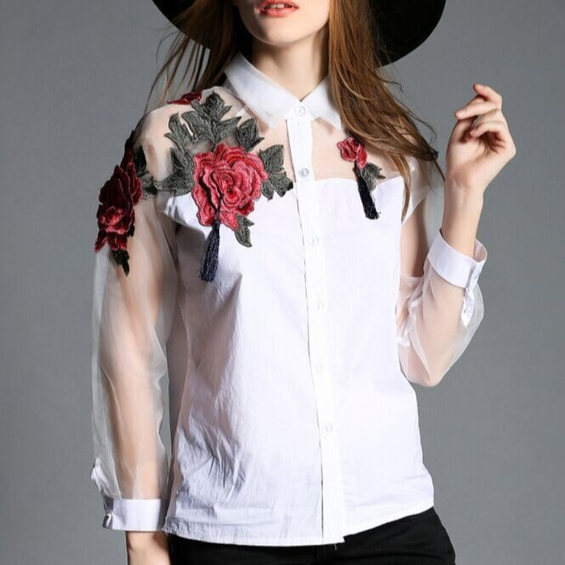 Womn's Fashion Floral Embroide - Embroidery Jersey recension och pris