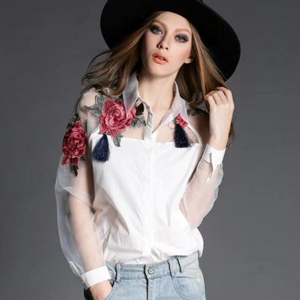 Womn's Fashion Floral Embroide - Embroidery Jersey recension och pris