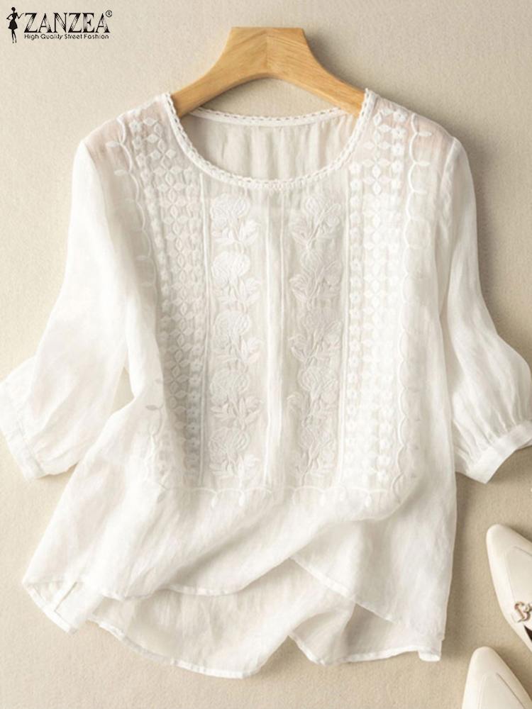 ZANZEA Elegant Women Embroider - Embroidery Blouse recension och pris