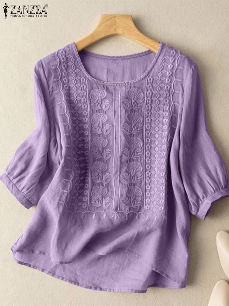 ZANZEA Elegant Women Embroider - Embroidery Blouse recension och pris