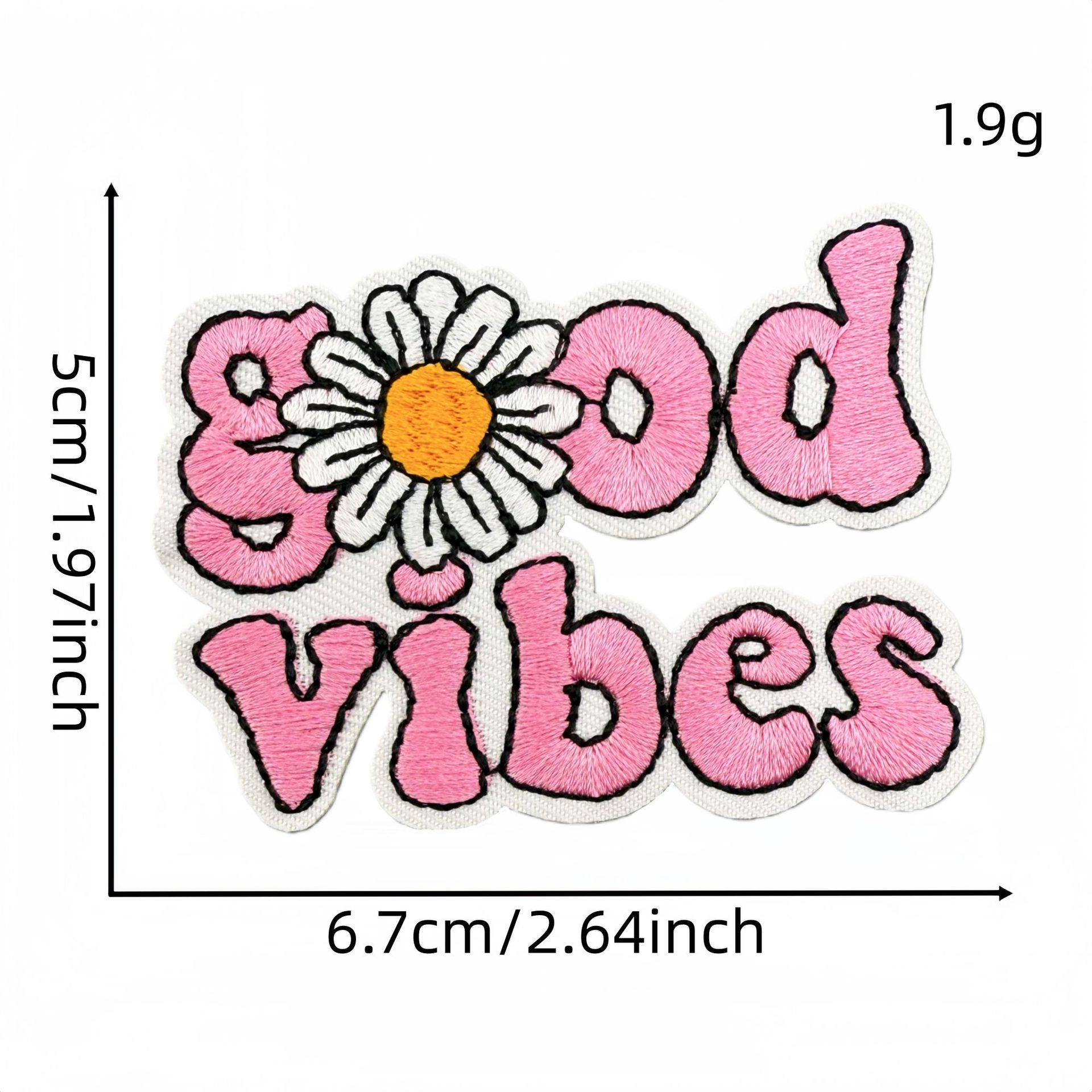 Pink Aesthetic Embroidery Patc - Embroidery Quote recension och pris