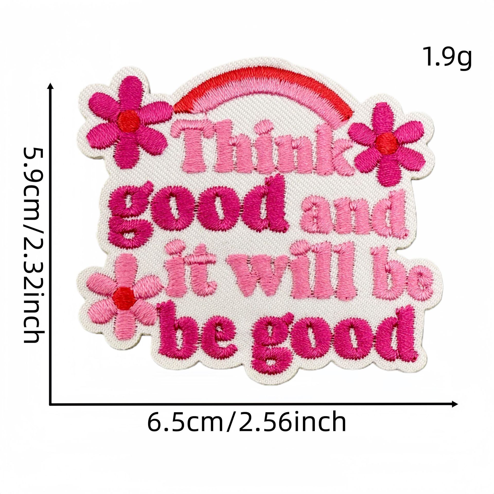 Pink Aesthetic Embroidery Patc - Embroidery Quote recension och pris