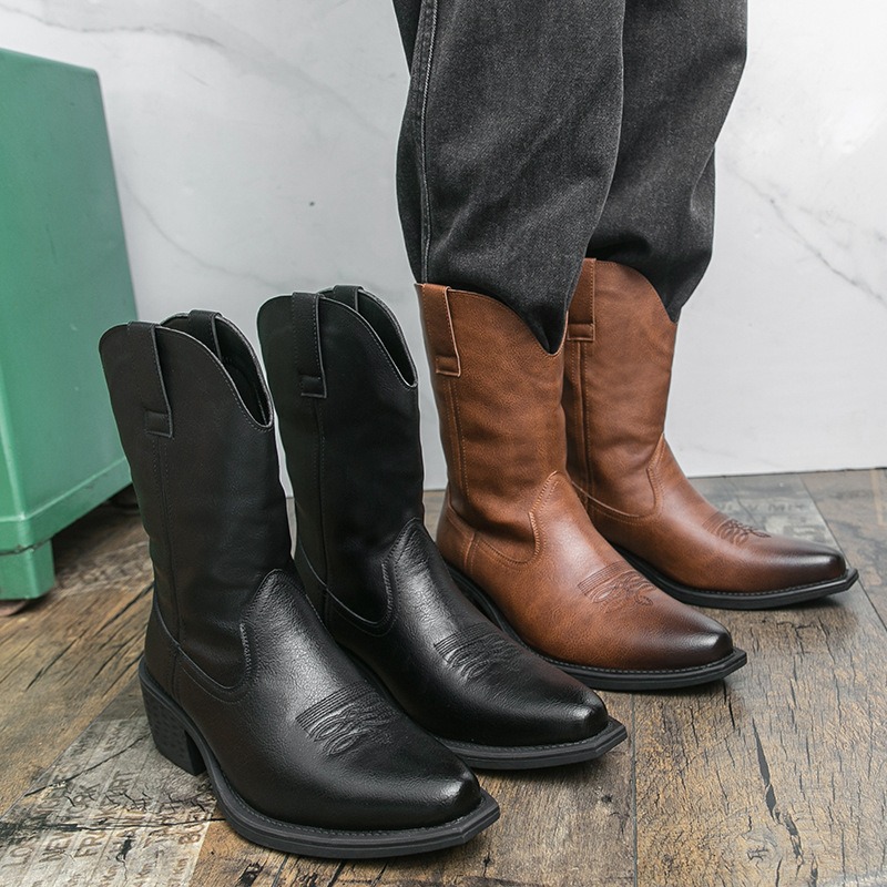 Men Boots Classic Embroidery W - Embroidery On Leather recension och pris