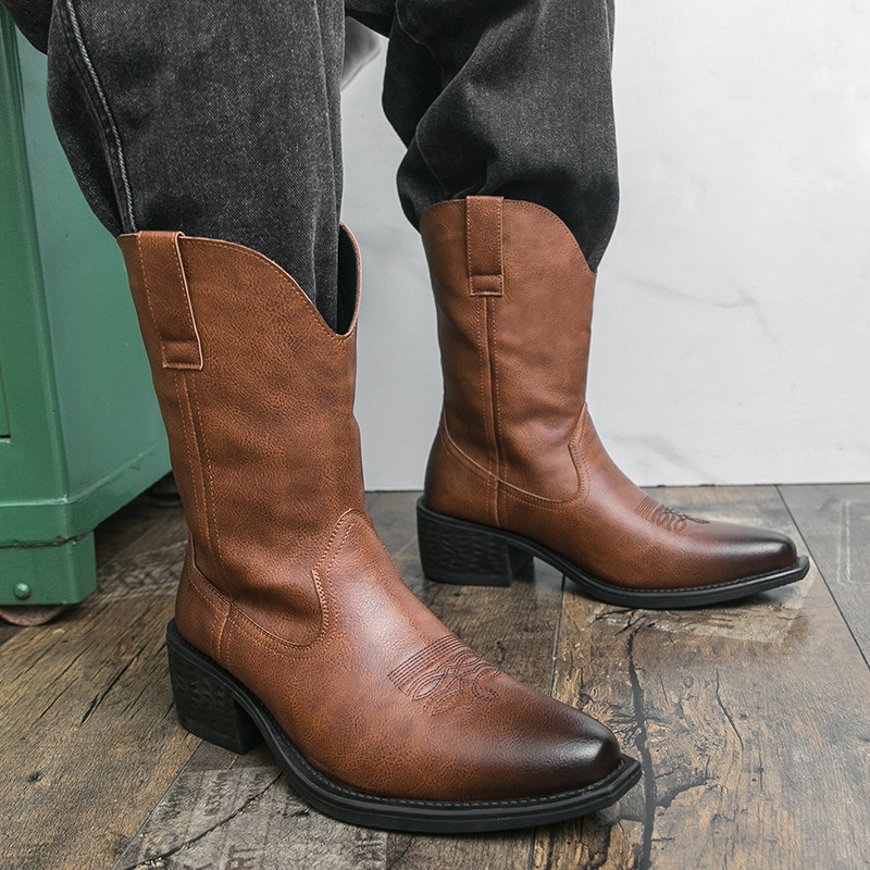 Men Boots Classic Embroidery W - Embroidery On Leather recension och pris