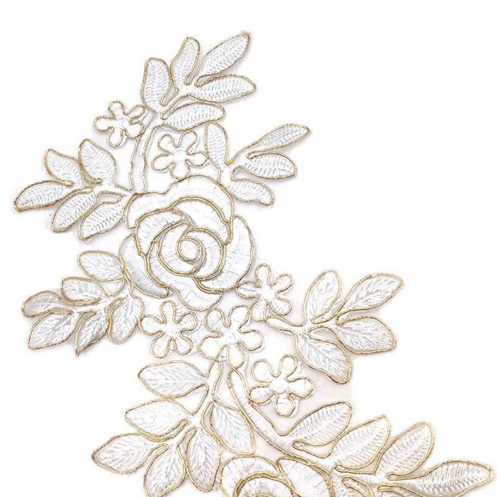 1Pair Polyester Fiber Embroide - Embroidery Patch recension och pris