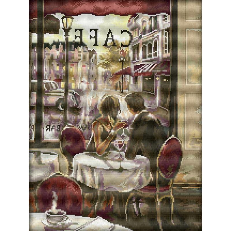 Cafe Couple Artistic Figures C - Embroidery Artist recension och pris