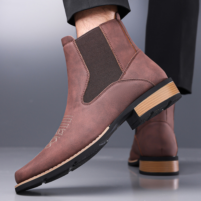 Men's Chelsea Boots High Quali - Embroidery On Leather recension och pris